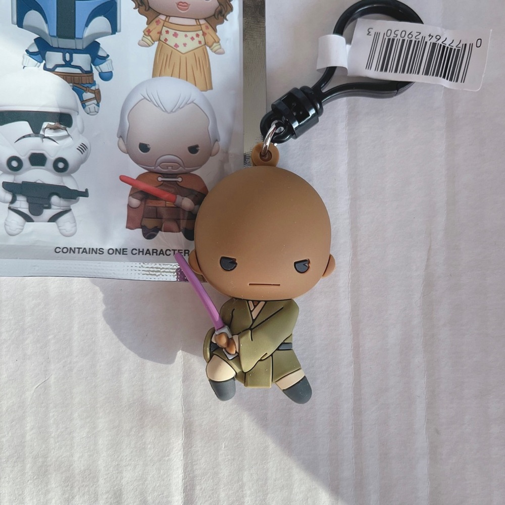 Mace Windu Figural Bag Clip/Keychain Monogram Star Wars Attack of the Clones